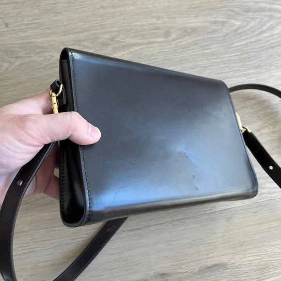 RSVP Paris Golden Eyes Bag in Smooth Black - Picture 4 of 6